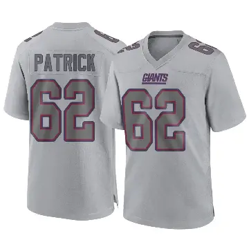 ＃62 Youth Lucas Patrick Gray Game New York Giants Atmosphere Fashion Jersey