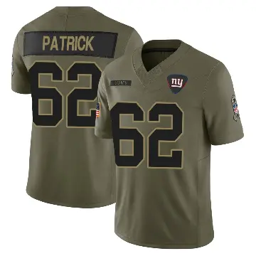 ＃62 Youth Lucas Patrick Olive Limited New York Giants 2025 Salute to Service Jersey