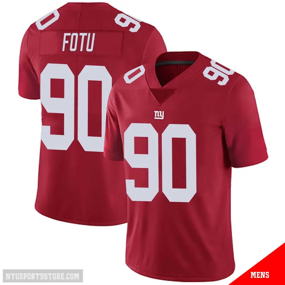 ＃90 Men's Leki Fotu Red Limited New York Giants Alternate Vapor Untouchable Jersey