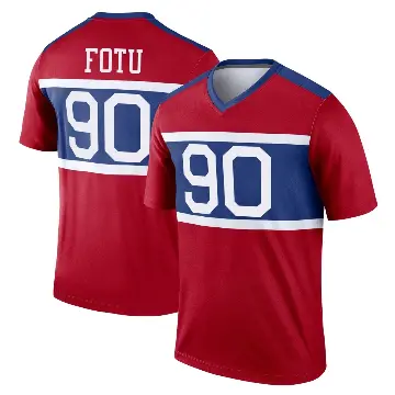 ＃90 Youth Leki Fotu Red Legend New York Giants Century Alternate Jersey
